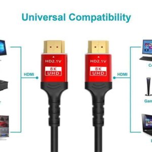 8K HDMI Cable 5M– HDMI 2.1 Certified Ultra‑High Speed (48 Gbps) - Image 4