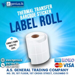 THERMAL TRANSFER STICKER ROLL 2UP 5000PCS 50MM× 25MM - Image 2