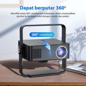 Xnano HM102 0 Noise Dolby 1080P Android 13 4K Cinema Projector 500ANSI WiFi6 BT5.0 Outdoor Portable 360° Rotable Projector - Image 1